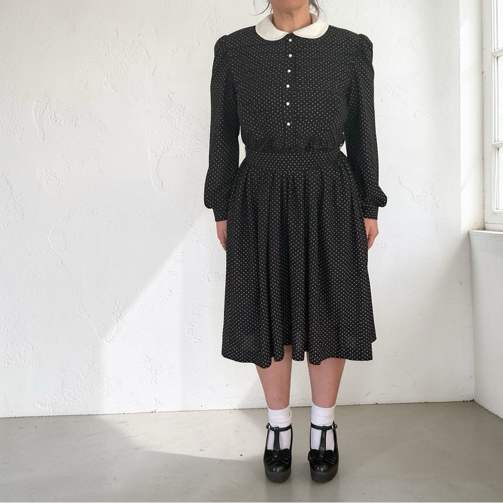 Vintage Sears Secretary Shirt Dress Sexy Teacher HeadMaster 10P Pockets Belt - Picture 4 of 16